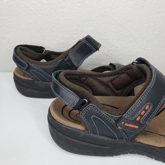 Orthofeet Black Cambria Diabetic Sandals Mens Comfort Shoes Walking - Picture 5 of 13